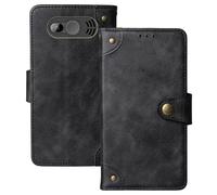 Anybird Nero Retro Pelle Case per SPC FORTUNE 2 MAX 2.4" Custodia Caso Premium Leather Cover Flip Guscio Protettiva Copertina Portafoglio Magnetico Anti Urto e Anti Graffi