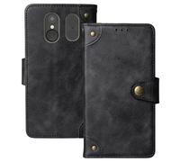 Anybird Nero Retro Pelle Case per SPC TITAN VIEW 1.77" Custodia Caso Premium Leather Cover Flip Guscio Protettiva Copertina Portafoglio Magnetico Anti Urto e Anti Graffi