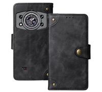 Anybird Nero Retro Pelle TPU Silicone Case per CUBOT KingKong 11 5G 6.72" Custodia Caso Premium Leather Cover Flip Guscio Protettiva Copertina Portafoglio Magnetico