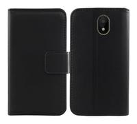 Anybird Nero Vera Real Pelle Case per Blaupunkt SM02 SM 02 4.95" Custodia Caso Premium Leather Cover Flip Guscio Protettiva Copertina Portafoglio Magnetico Anti Urto e Anti Graffi