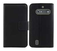 Anybird Nero Vera Real Pelle Case per Doro Leva E10 / E11 Doro DFB 0600 2.4" Custodia Caso Premium Leather Cover Flip Guscio Protettiva Copertina Portafoglio Magnetico
