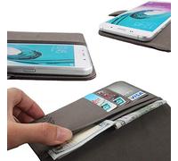 Anybird Nero Vera Real Pelle Case per SPC Zeus 2 + 5" Custodia Caso Premium Leather Cover Flip Guscio Protettiva Copertina Portafoglio Magnetico