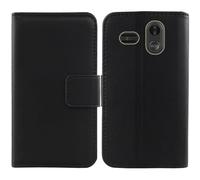 Anybird Nero Vera Real Pelle Case per Trevi Max 24 Nero 2.2" Custodia Caso Premium Leather Cover Flip Guscio Protettiva Copertina Portafoglio Magnetico Anti Urto e Anti Graffi