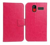 Anybird Rosa Custodia in pelle Flip Case Protettiva Cover Skin per Maxcom Comfort MM445 4G 2.8" Caso Leather Cover Flip Guscio Copertina Portafoglio Magnetico Anti Urto e Anti Graffi