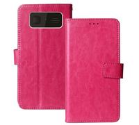 Anybird Rosa Custodia in pelle Flip Case Protettiva Cover Skin Wallet per Beafon SL260 LTE 4G 2.2"