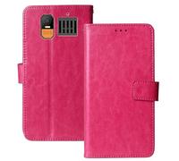 Anybird Rosa Custodia in pelle Flip Case Protettiva Cover Skin Wallet per Hammer 6 LTE 4G 2.4"