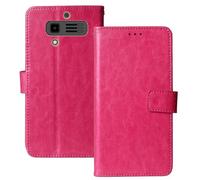 Anybird Rosa Custodia in pelle Flip Case Protettiva Cover Skin Wallet per JCB Tradesman 3 4G 2.8"