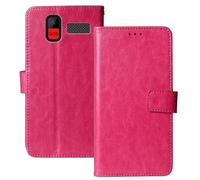 Anybird Rosa Custodia in pelle Flip Case Protettiva Cover Skin Wallet per Maxcom Comfort MM445 4G 2.8"