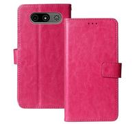 Anybird Rosa Custodia in pelle Flip Case Protettiva Cover Skin Wallet per MyPhone 7340 LTE 2.8"