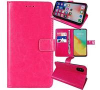Anybird Rosa Custodia in pelle Flip Case Protettiva Cover Skin Wallet per MyPhone HALO Easy 1.77"