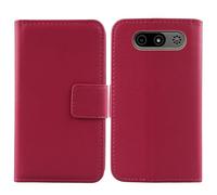 Anybird Rose Vera Real Pelle Case per MyPhone 7340 LTE 2.8" Custodia Caso Premium Leather Cover Flip Guscio Protettiva Copertina Portafoglio Magnetico Anti Urto e Anti Graffi