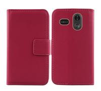 Anybird Rose Vera Real Pelle Case per Trevi Max 24 Nero 2.2" Custodia Caso Premium Leather Cover Flip Guscio Protettiva Copertina Portafoglio Magnetico Anti Urto e Anti Graffi