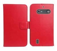 Anybird Rosso Custodia in pelle Flip Case Protettiva Cover Skin per Doro Leva E10 / E11 Doro DFB 0600 2.4" Caso Leather Cover Flip Guscio Copertina Portafoglio Magnetico