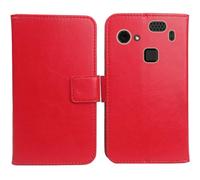 Anybird Rosso Custodia in pelle Flip Case Protettiva Cover Skin per HAMMER Blade 3 4G 6.2" Caso Leather Cover Flip Guscio Copertina Portafoglio Magnetico