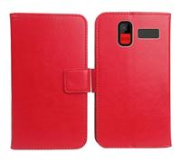 Anybird Rosso Custodia in pelle Flip Case Protettiva Cover Skin per Maxcom Comfort MM445 4G 2.8" Caso Leather Cover Flip Guscio Copertina Portafoglio Magnetico Anti Urto e Anti Graffi