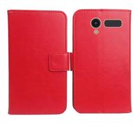 Anybird Rosso Custodia in pelle Flip Case Protettiva Cover Skin per Philips Xenium X900 2.4" Caso Leather Cover Flip Guscio Copertina Portafoglio Magnetico Anti Urto e Anti Graffi
