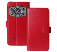 Anybird Rosso Custodia in pelle Flip Case Protettiva Cover Skin TPU Silicone Wallet per CUBOT KingKong 11 5G 6.72"