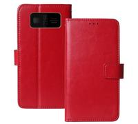 Anybird Rosso Custodia in pelle Flip Case Protettiva Cover Skin Wallet per Beafon SL230 LTE 4G 1.8"