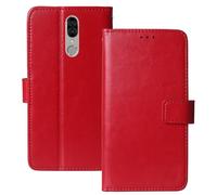 Anybird Rosso Custodia in pelle Flip Case Protettiva Cover Skin Wallet per Blaupunkt SL05 SL 05 5.5"