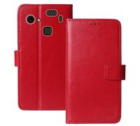 Anybird Rosso Custodia in pelle Flip Case Protettiva Cover Skin Wallet per HAMMER Blade 3 4G 6.2"