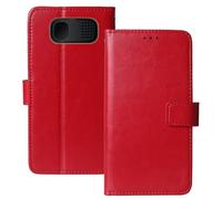 Anybird Rosso Custodia in pelle Flip Case Protettiva Cover Skin Wallet per Maxcom Comfort MM461 1.8"