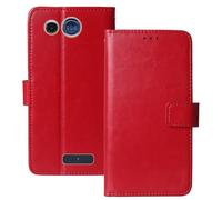 Anybird Rosso Custodia in pelle Flip Case Protettiva Cover Skin Wallet per Panasonic KX TU110 1.77"