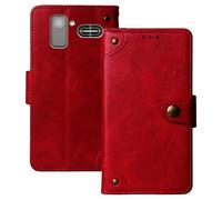 Anybird Rosso Retro Pelle Case per Beghelli Salvalavita Phone SLV19 2.8" Custodia Caso Premium Leather Cover Flip Guscio Protettiva Copertina Portafoglio Magnetico Anti Urto e Anti Graffi