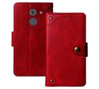 Anybird Rosso Retro Pelle Case per Beghelli SLV10 1.7" Custodia Caso Premium Leather Cover Flip Guscio Protettiva Copertina Portafoglio Magnetico Anti Urto e Anti Graffi