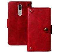 Anybird Rosso Retro Pelle Case per Blaupunkt SL05 SL 05 5.5" Custodia Caso Premium Leather Cover Flip Guscio Protettiva Copertina Portafoglio Magnetico Anti Urto e Anti Graffi