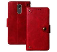 Anybird Rosso Retro Pelle Case per BRONDI MAGNUM 4 2.8" Custodia Caso Premium Leather Cover Flip Guscio Protettiva Copertina Portafoglio Magnetico
