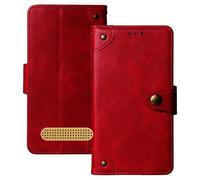 Anybird Rosso Retro Pelle Case per BRONDI PRESIDENT 3" Custodia Caso Premium Leather Cover Flip Guscio Protettiva Copertina Portafoglio Magnetico