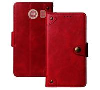 Anybird Rosso Retro Pelle Case per Doro 2800/2820 / 2821/2880 / 6820/6821 / 6040/6060 / E20 / E21 / E30 / E31 2.8" Custodia Caso Premium Leather Cover Flip Guscio Protettiva Copertina
