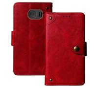 Anybird Rosso Retro Pelle Case per SPC HARMONY 2 4G 2.4" Custodia Caso Premium Leather Cover Flip Guscio Protettiva Copertina Portafoglio Magnetico Anti Urto e Anti Graffi