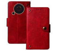 Anybird Rosso Retro Pelle Case per Trevi FORTE 70 2.4" Custodia Caso Premium Leather Cover Flip Guscio Protettiva Copertina Portafoglio Magnetico Anti Urto e Anti Graffi