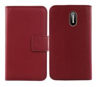 Anybird Rosso Vera Real Pelle Case per Brondi Amico Home Nero 1.77" Custodia Caso Premium Leather Cover Flip Guscio Protettiva Copertina Portafoglio Magnetico Anti Urto e Anti Graffi