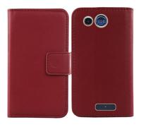 Anybird Rosso Vera Real Pelle Case per Panasonic KX TU110 1.77" Custodia Caso Premium Leather Cover Flip Guscio Protettiva Copertina Portafoglio Magnetico Anti Urto e Anti Graffi