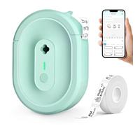 Anycash Etichettatrice N12, mini stampante portatile Bluetooth per etichette, adesivo termico portatile per smartphone, piccola etichettatrice per più modelli, icona dei caratteri senza inchiostro,