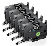 Anycolor TZe-335 - Nastro compatibile con Brother P Touch, nero, 12 mm