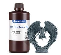 ANYCUBIC ABS-Like Resin 2.0, Resina per Stampanti 3D a Polimerizzazione Rapida con Elevata Resistenza e Resilienza, Elevata Durezza, Basso Odore, Compatibile con Tutte le Stampanti LCD, 1KG HD-Grigio