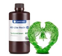 ANYCUBIC ABS-Like Resin 2.0, Resina per Stampanti 3D a Polimerizzazione Rapida con Elevata Resistenza e Resilienza, Elevata Durezza, Compatibile con Tutte le Stampanti LCD, 1KG Verde Trasparente