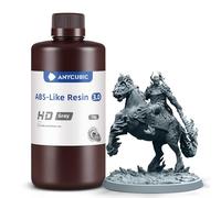 ANYCUBIC ABS Like Resin 3.0, Resina Fotopolimerica UV a 405 nm a Indurimento Rapido con Eccellente Resistenza e Resilienza, Basso Odore per la Stampa 3D LCD/DLP, HD-Grigio 1KG