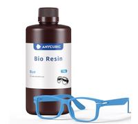 ANYCUBIC Bio Resin, Resina per Stampante 3D a Bassa Irritazione, Odore Minimo,Contatto con la Pelle, Eccellente Tenacità e Resilienza, Adatta per Stampante 3D LCD/DLP/SLA, Blu 1KG