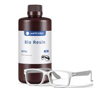 ANYCUBIC Bio Resin, Resina per Stampante 3D a Bassa Irritazione, Odore Minimo,Contatto con la Pelle, Eccellente Tenacità e Resilienza, Adatta per Stampante 3D LCD/DLP/SLA, Bianco 1KG