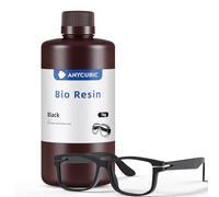 ANYCUBIC Bio Resin, Resina per Stampante 3D a Bassa Irritazione, Odore Minimo,Contatto con la Pelle, Eccellente Tenacità e Resilienza, Adatta per Stampante 3D LCD/DLP/SLA, Nero 1KG