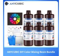Anycubic Fascio di resina per miscelazione colori fai-da-te Polimerizzazione UV 405nm Fotopolimero standard fotossensibile a polimerizzazione rapida per stampante 3D LCD DIY Bundle 6KG
