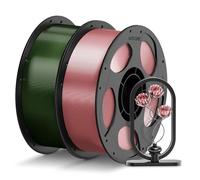 ANYCUBIC Filamento PETG 1,75 mm, Filamento per Stampante 3D Robusto e Durevole, Traslucido e Vibrante, Adatto Alla Maggior Parte Delle Stampanti FDM, 2KG Rosa Traslucido, Oliva Traslucida