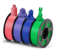 ANYCUBIC Filamento PETG 1,75 mm, Filamento Robusto e Durevole per Stampanti 3D, Eccellente Adesione Degli Strati, Adatto Alla Maggior Parte Delle Stampanti FDM, 4KG Rosa, Viola, Blu, Verde