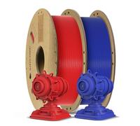 ANYCUBIC PLA+ Filamento 1,75mm, Resilienza Migliorata, Avvolgimento Pulito, Filamento PLA Plus per Stampante 3D, Riconoscimento RFID (Blu Abbagliante, Rosso Brillante, 2KG)