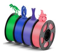 ANYCUBIC PLA Filamento per Stampante 3D, Filamento di Stampa Intelligente Identificazione Intelligente, Bobina Rimovibile e Riutilizzabile, Dimensioni +/- 0,02 mm, Rosa+Viola+Blu+Verde, 4KG