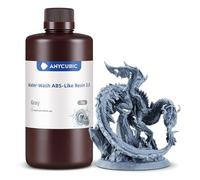 ANYCUBIC Resina ABS Lavabile 3.0, Resina per Stampanti 3D, Alta Resistenza e Tenacità, Basso Odore, Alta Precisione 405nm UV Curable Resin, Adatta a Tutte le Stampanti 3D a Resina, Grigio 1000g